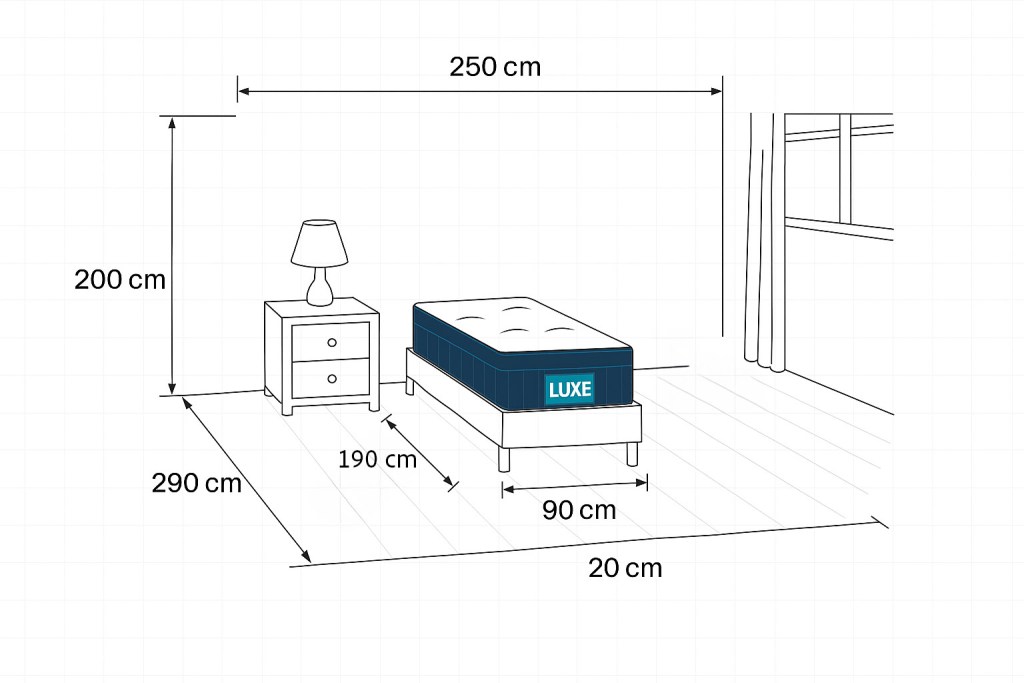 single size mattress room requirement