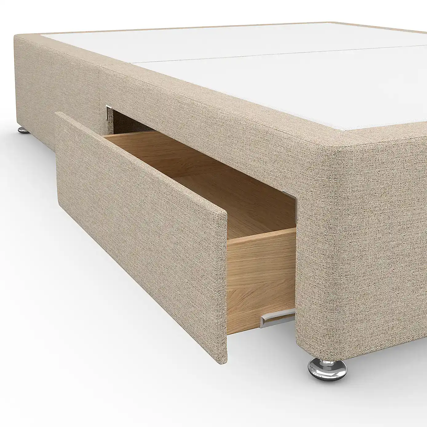 Luxe Divan Ottoman Side Lift Storage Bed,