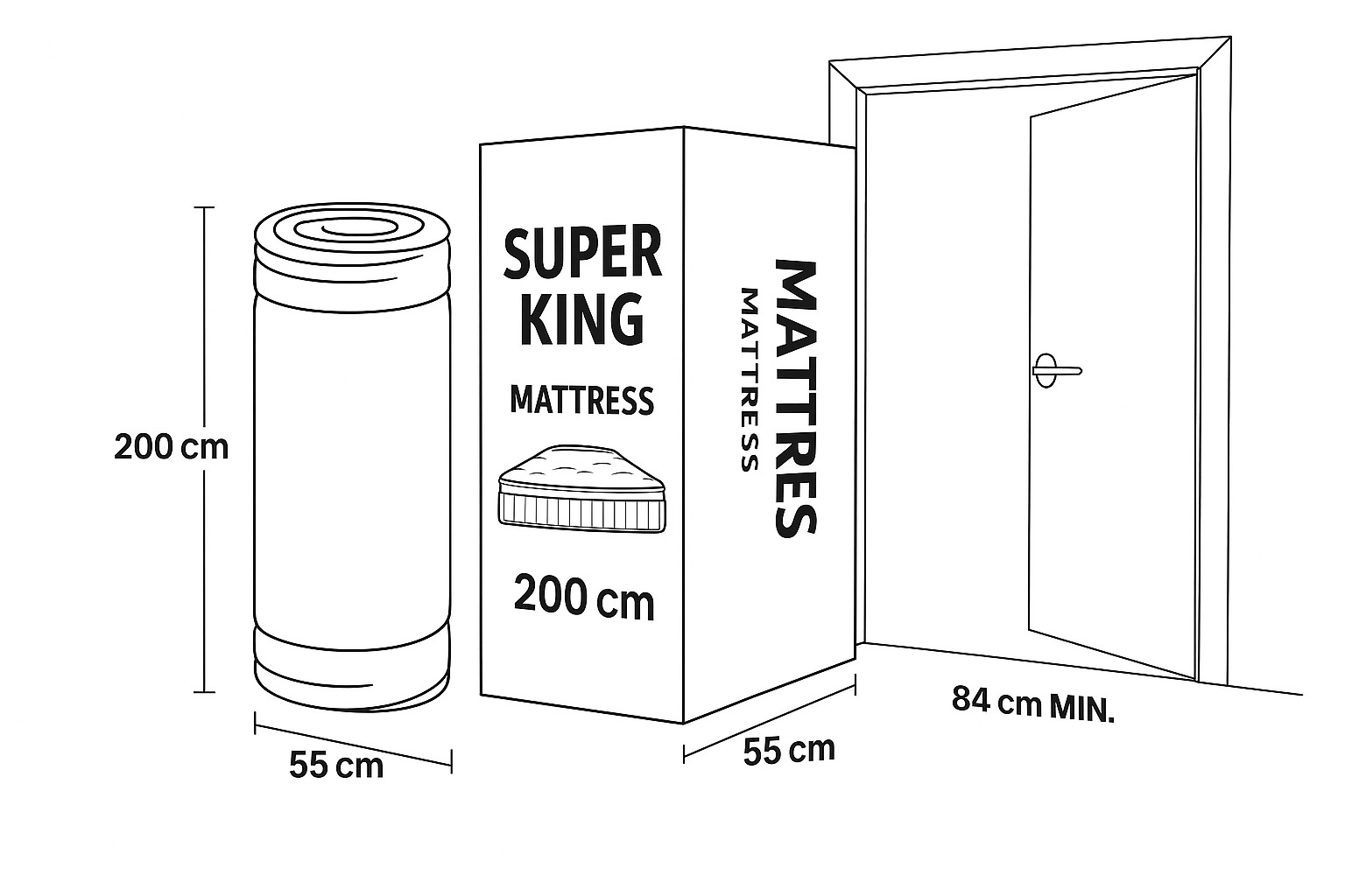 super king mattress in box