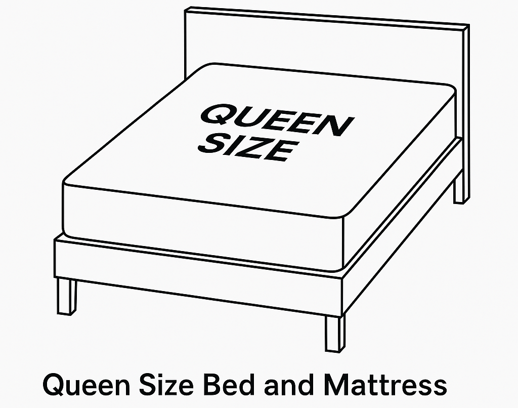 queen size bed and mattress