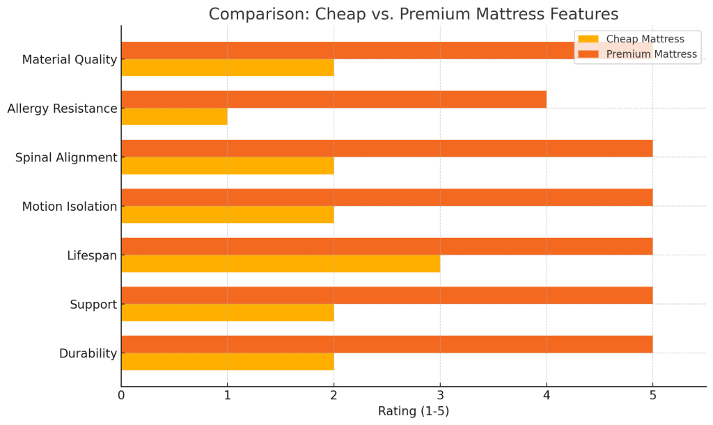 cheap vs premium mattress comparison  