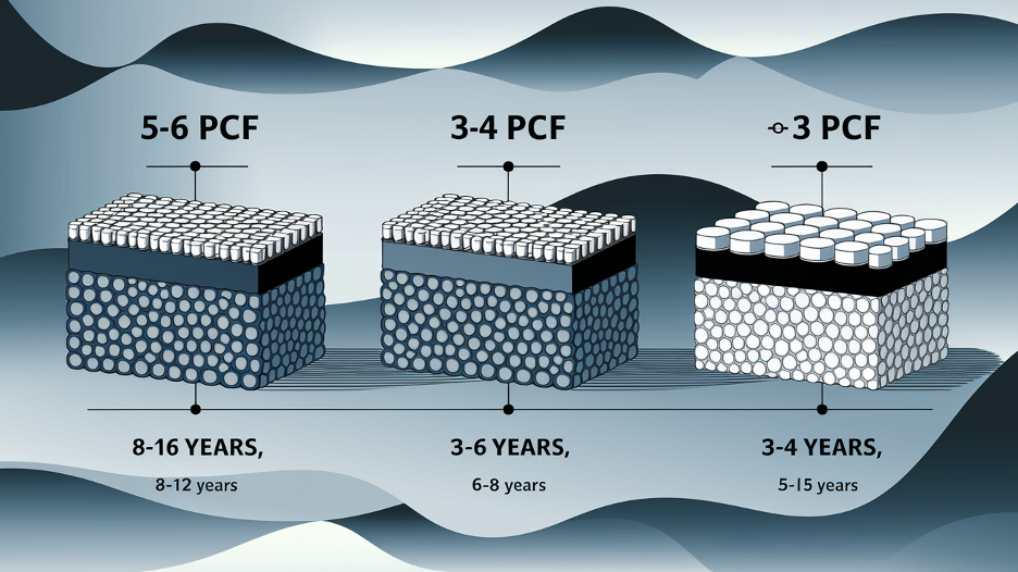 Foam density and degradation