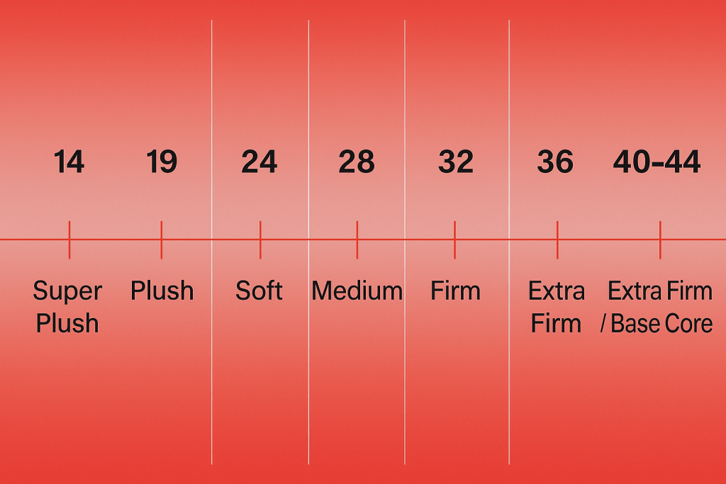 luxe mattress firmness rating scale