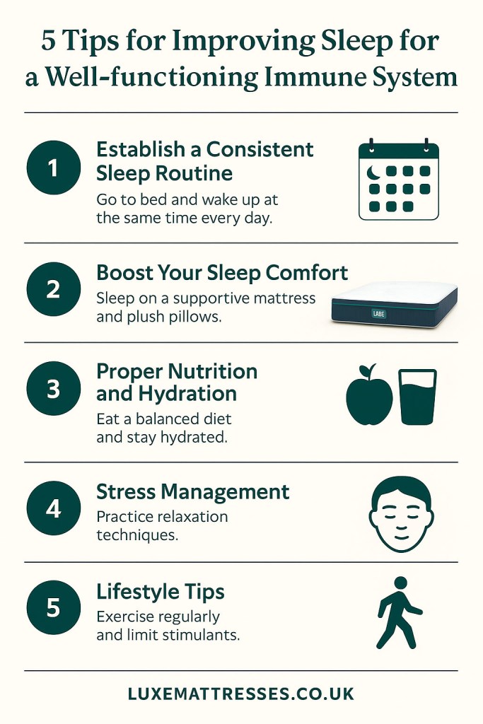 tips for improving sleep and immune system