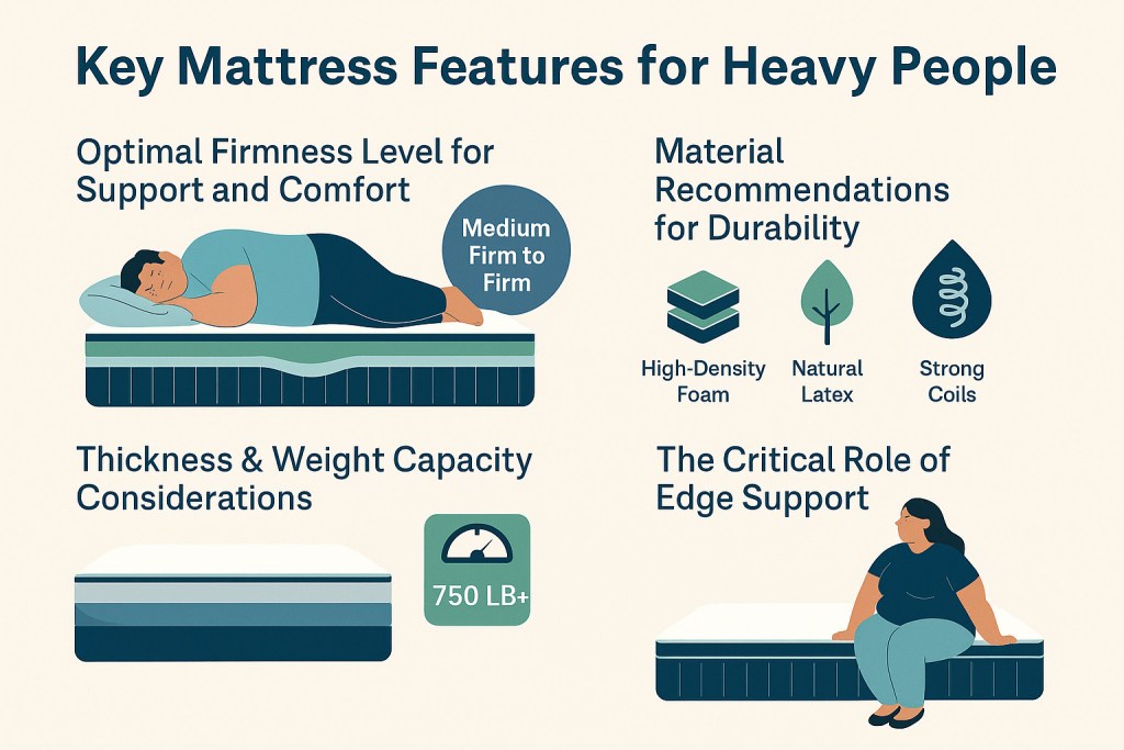 what are key features of mattress for heavy people