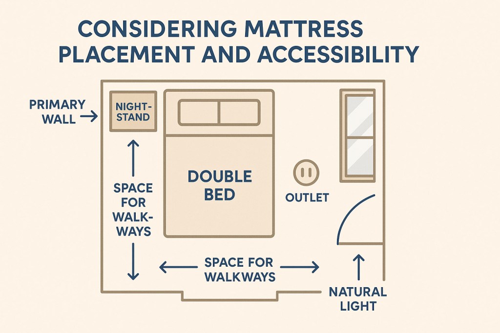 considering mattress placement and accessibility