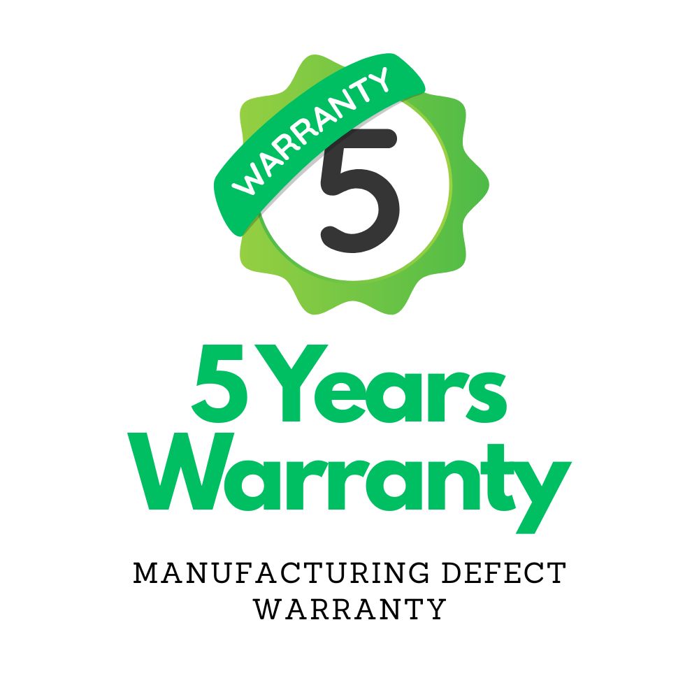 5 years warranty on clearance sale