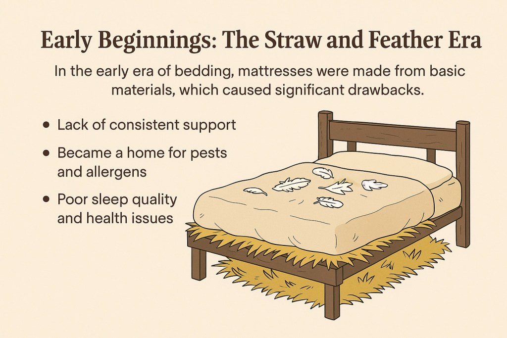 early beginning of straw and feather mattress