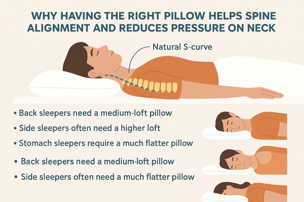how having right pillow helps spine alignment
