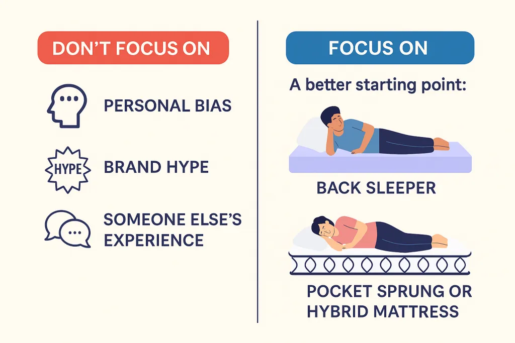 how to choose right mattress for side sleepers