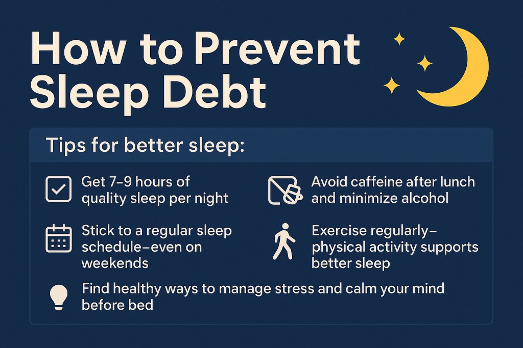 how to prevent sleep debt