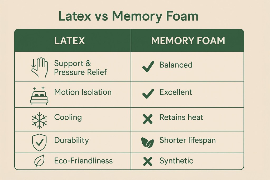 latex vs memory foam