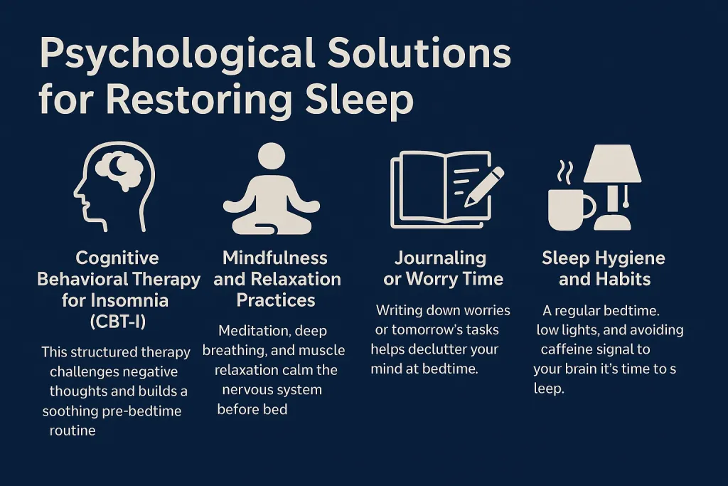 what are psychological solutions for restoring sleep