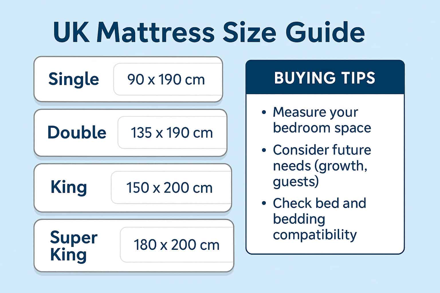 uk mattress sizes