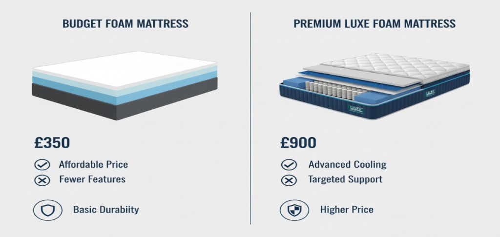 Affordable Foam Mattress vs. Expensive Foam Mattress
