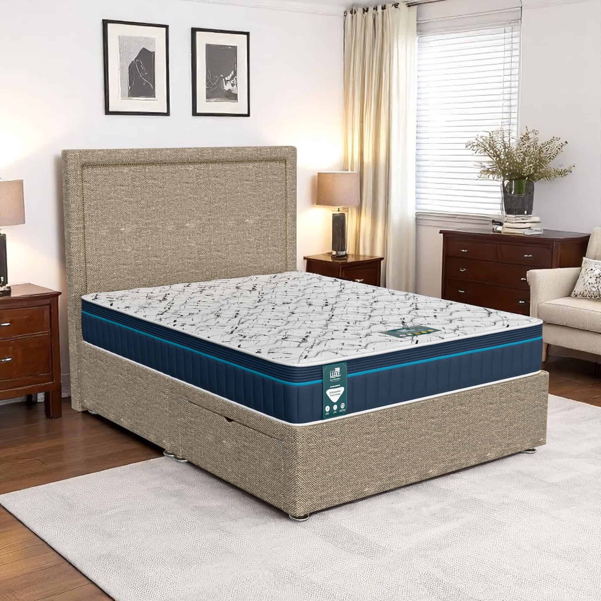 Luxe Ascot Charlie Senden Divan Bed - Ascot Beige, Single 90 x 190 cm