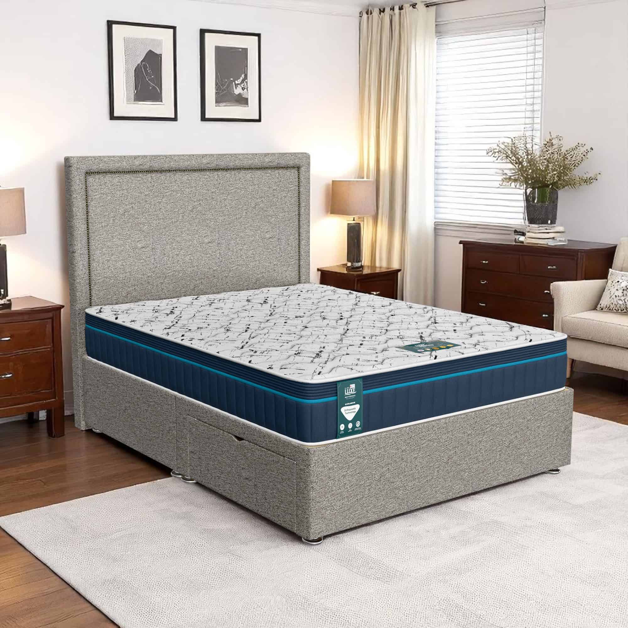 Luxe Naples Charlie Senden Divan Bed - Naples Cream, Single 90 x 190 cm