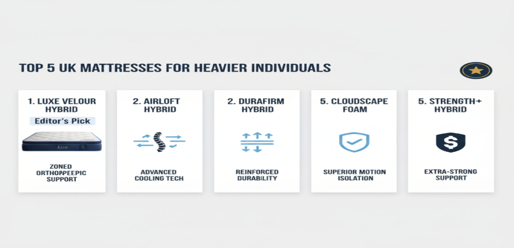 Top 5 Best Mattresses for Heavy People in the UK