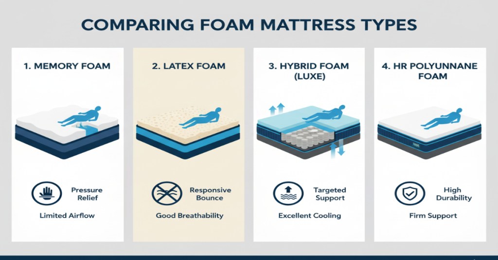 Types of Sleeping Foam Mattresses