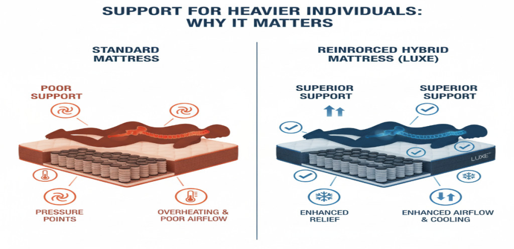 Why Overweight Sleepers Need Special Mattresses