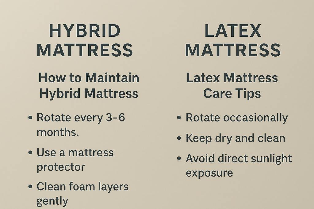 hybrid vs latex mattress