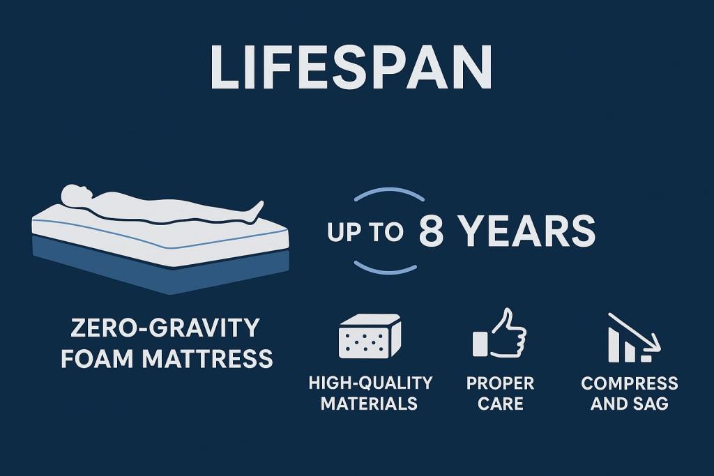 zero gravity foam mattress lifespan