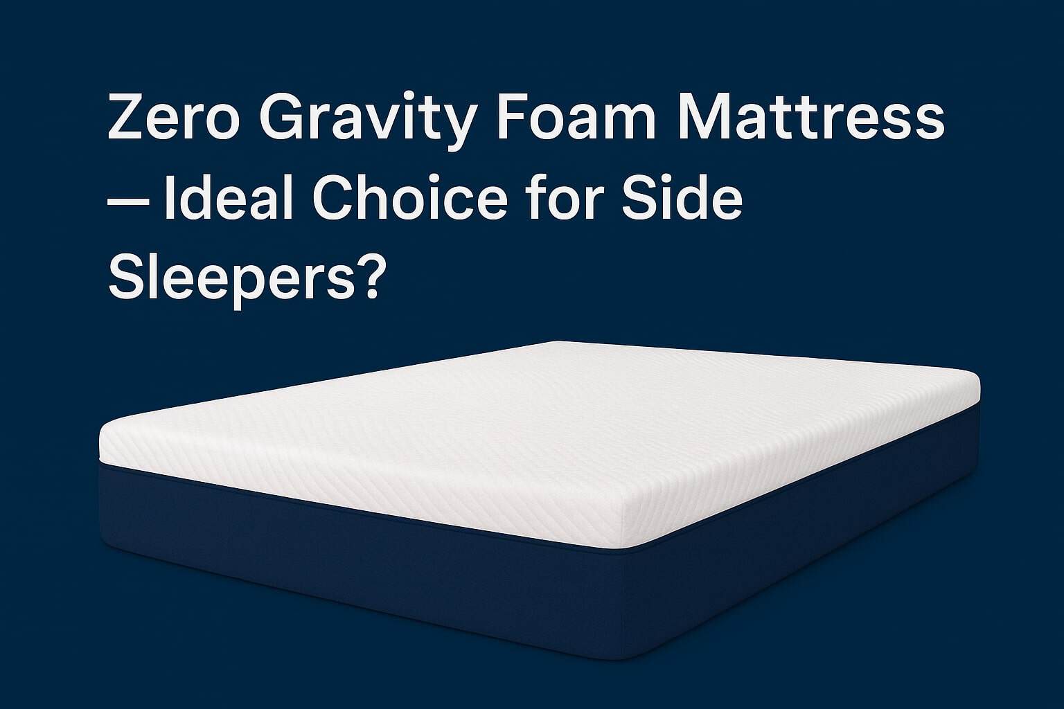zero gravity foam for side sleepers