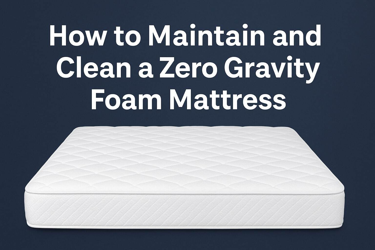zero gravity foam mattress maintenance