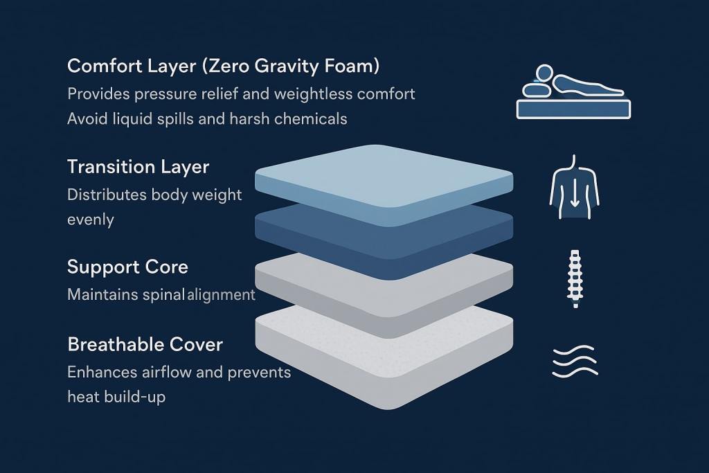 zero gravity foam mattress maintenance
