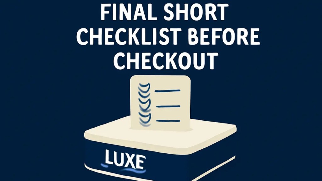 Final Short Checklist Before Checkout