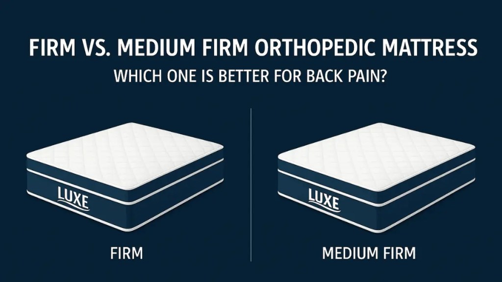 Firm vs Medium Firm Orthopedic Mattress Which One Is Better for Back Pain