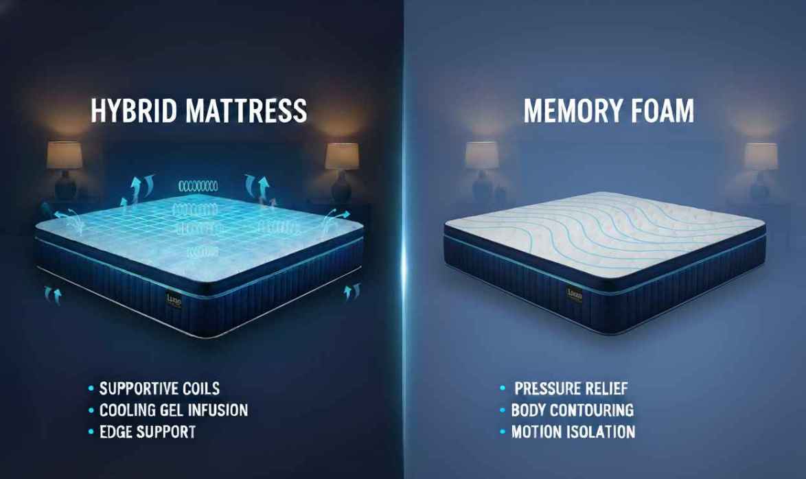 Hybrid Mattress vs Memory Foam