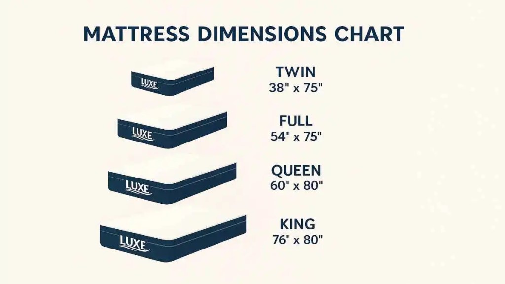 Mattress Dimensions Chart