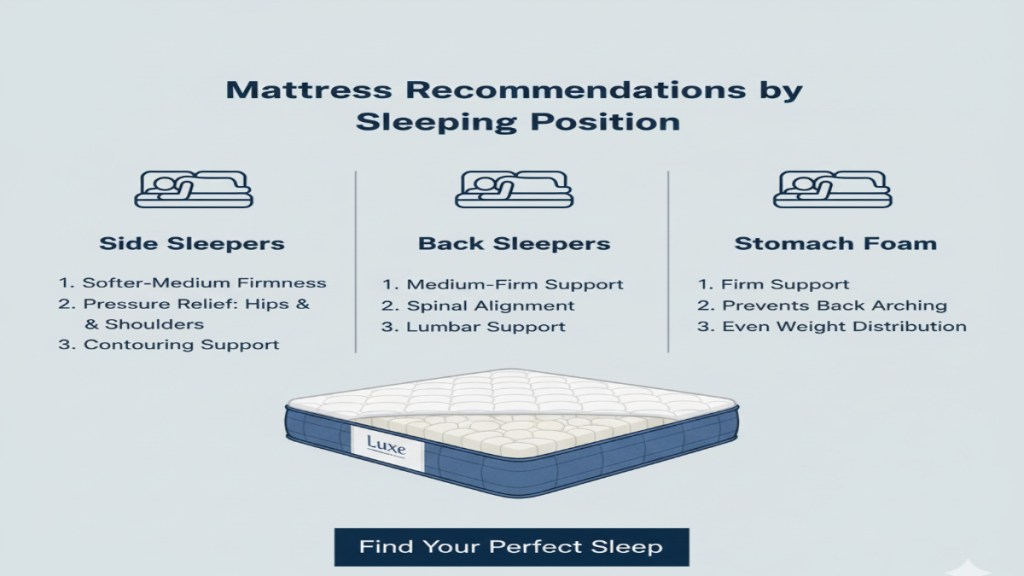 Mattress Recommendations by Sleeping Position