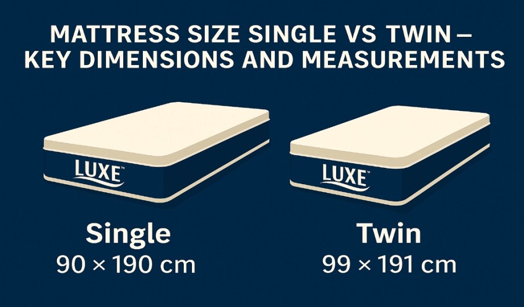 Mattress Size Single vs Twin – Key Dimensions and Measurements