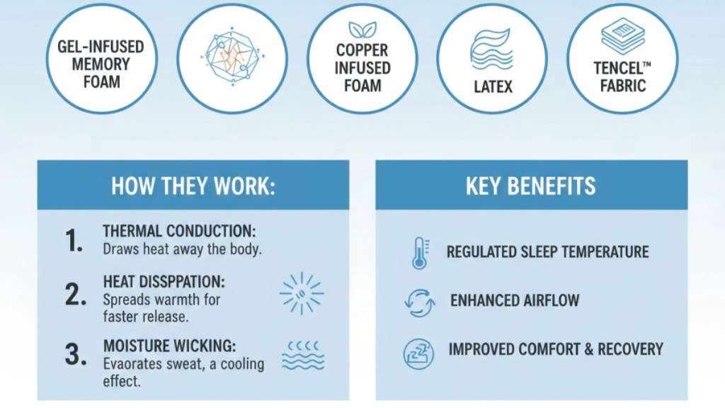 Materials That Make a Cool Top for Mattress Effective