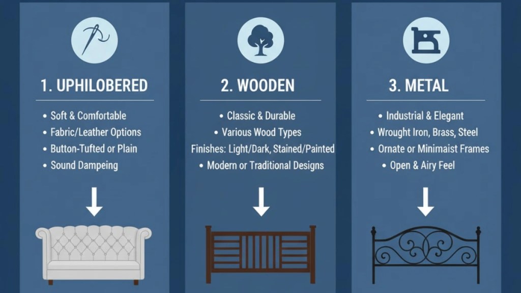 Types of Headboards for Super King Bed Design