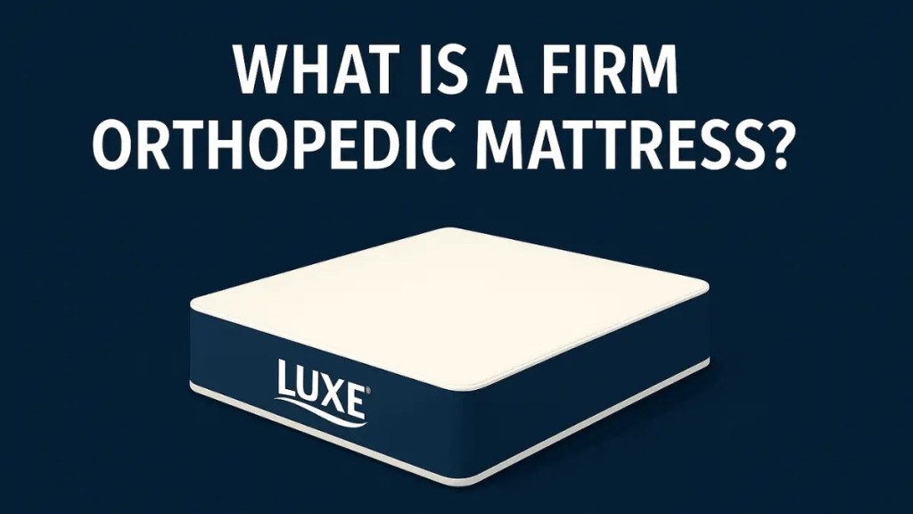 What Is a Firm Orthopedic Mattress?
