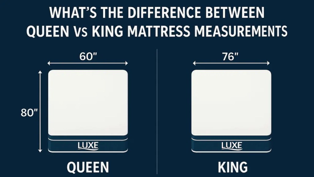 What’s the Difference Between Queen vs King Mattress Measurements?