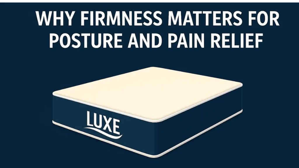 Why Firmness Matters for Posture and Pain Relief