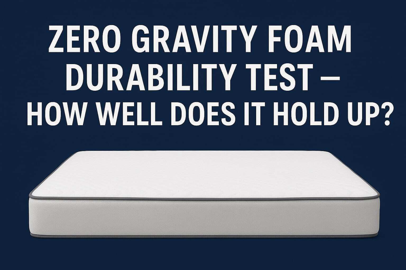 zero gravity foam durability test