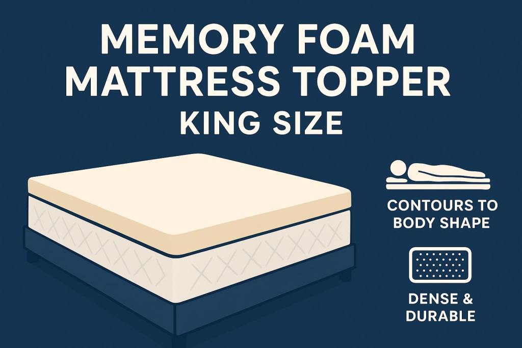 memory foam mattress topper king size