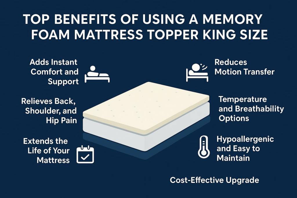 memory foam mattress topper king size