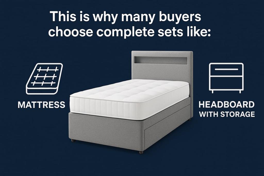 divan bed with mattress and storage