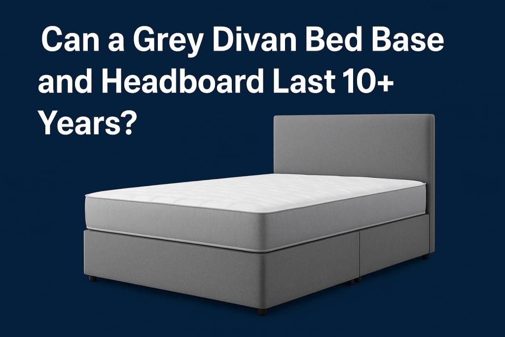 grey divan bed base and headboard