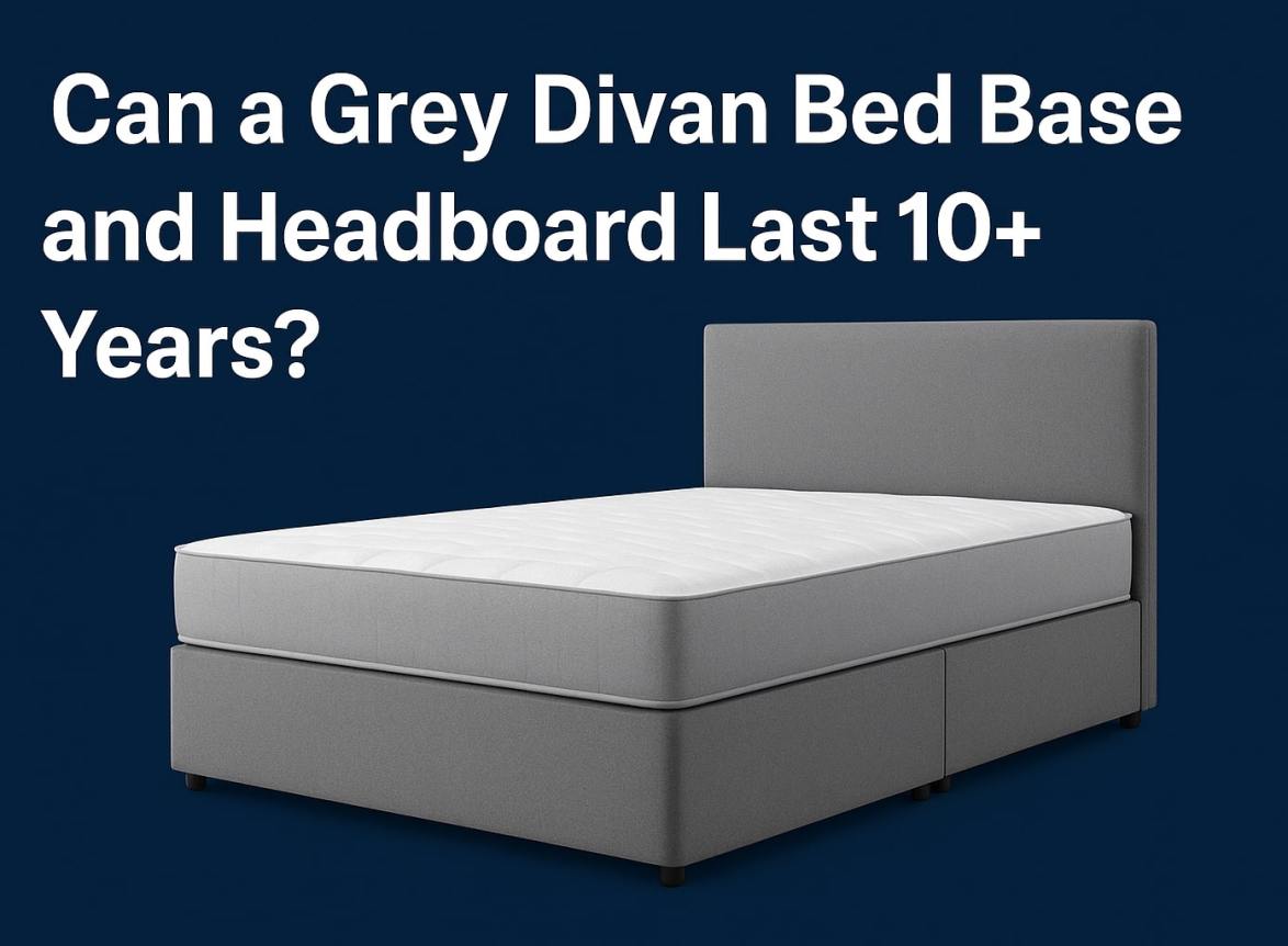 grey divan bed base and headboard