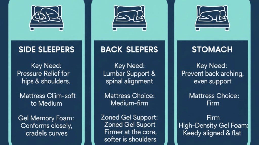 Choosing the right cool gel mattress for your sleeping style