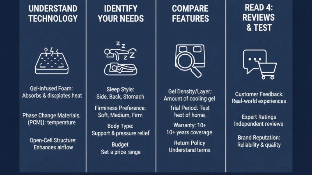 Step-by-step buying guide for a cool gel mattress