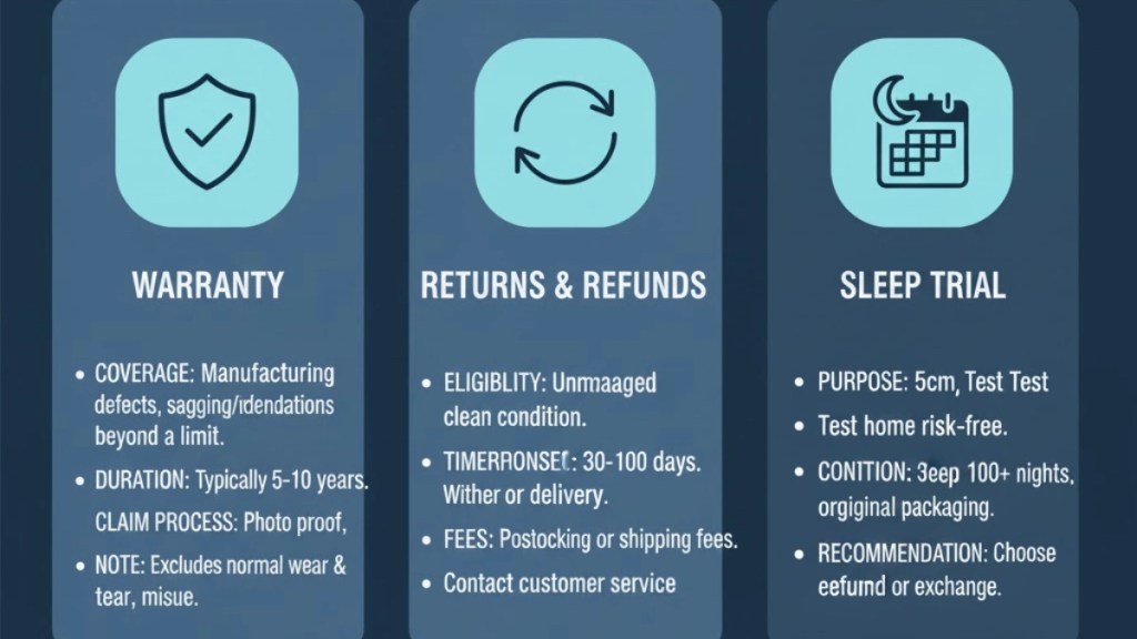 Warranty, Returns, and Trial Policies