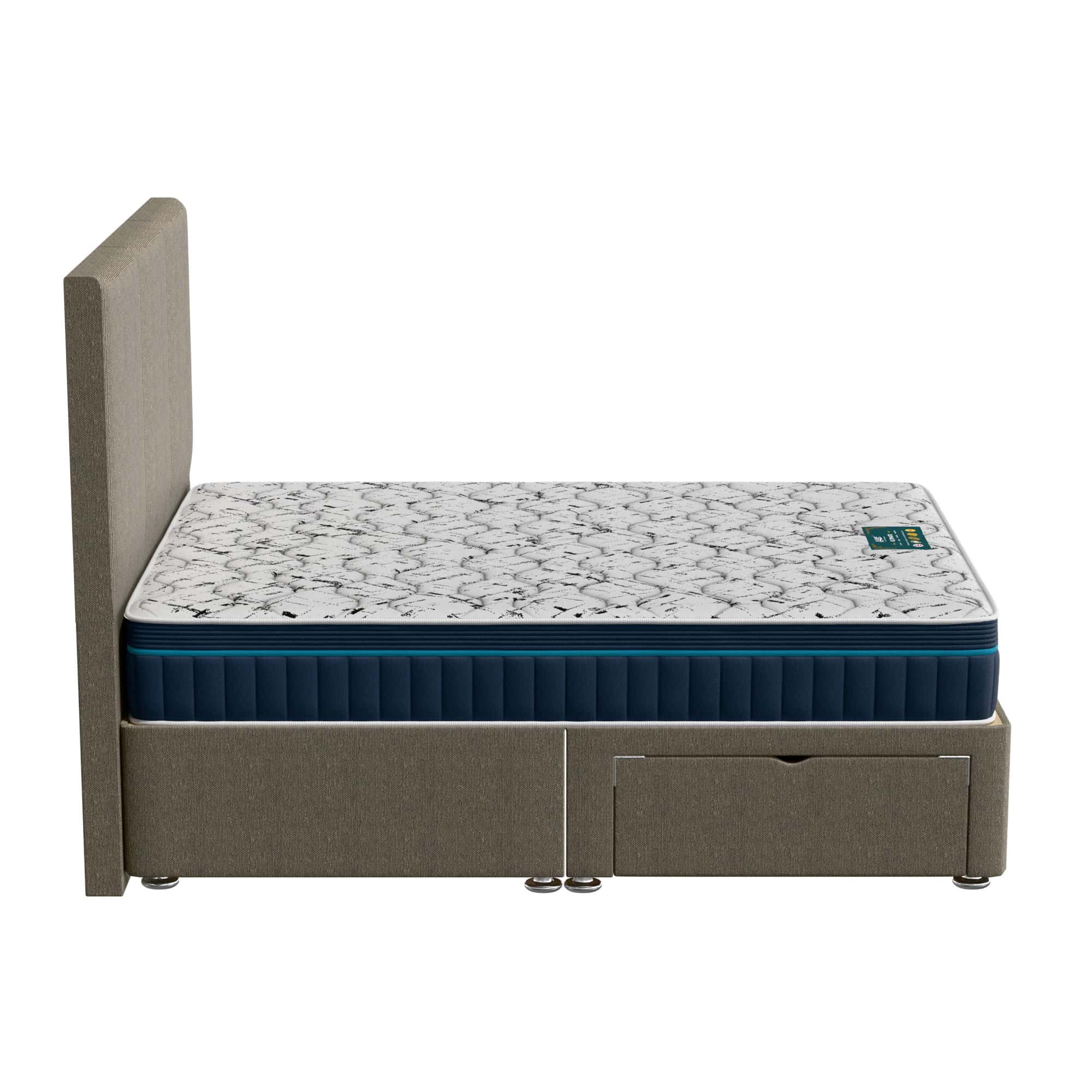 Buy Luxe Barley Linen Panel Divan Bed Frames | Luxe Mattresses